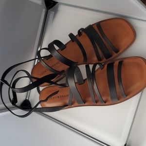 Lucky Brand Firola Black Leather Sandal 11M